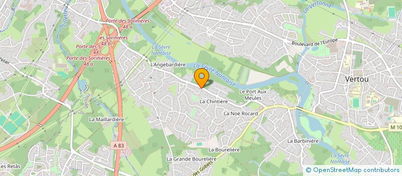 localisation de l'entreprise ACTANTIEL à VERTOU