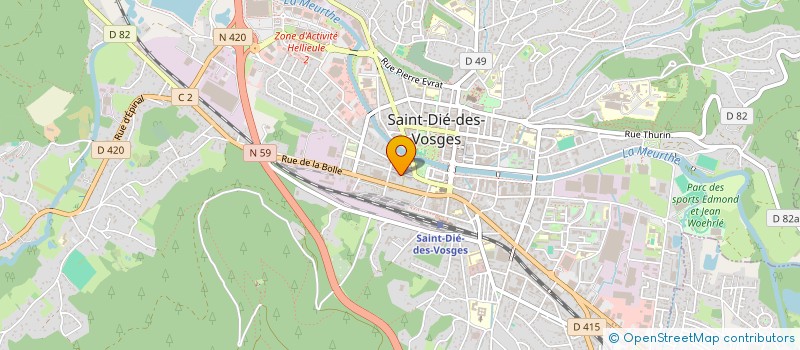 localisation de l'entreprise ACTARUS à SAINT-DIE-DES-VOSGES