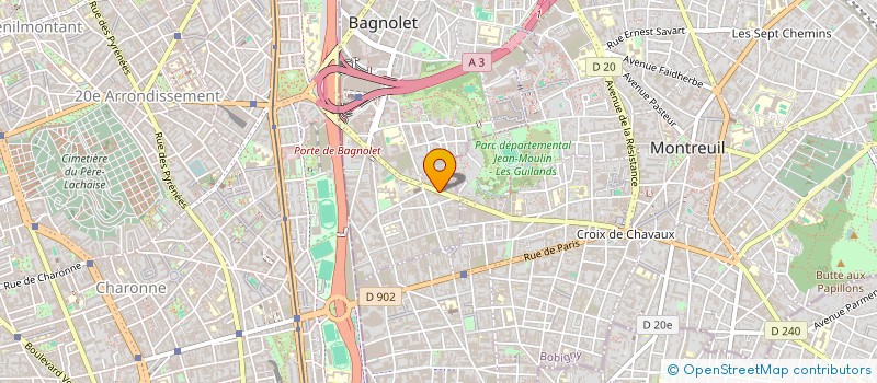 localisation de l'entreprise ACTE à BAGNOLET