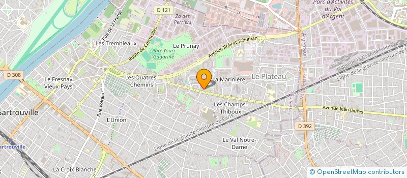 localisation de l'entreprise ACTE BLEU  SARTROUVILLE