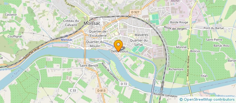 localisation de l'entreprise ACTE CLEF 82 - ASSOCIATION CHRETIENNE POUR L'ENTRAIDE, LA CULTURE, LES LOISIRS, L'ENFANCE ET LA FAMILLE DANS LE TARN ET  MOISSAC