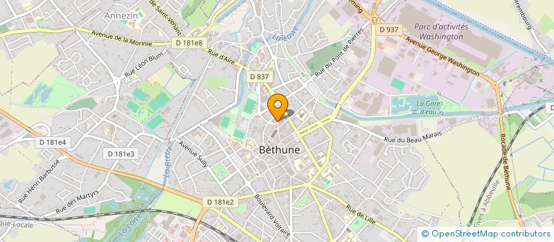 localisation de l'entreprise ACTE ET OSE HUISSIERS à BETHUNE