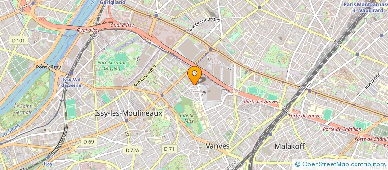 localisation de l'entreprise ACTE ETUDES & COMMUNICATION à ISSY-LES-MOULINEAUX