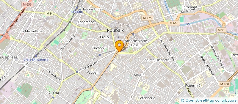 localisation de l'entreprise ACTE FINANCEMENT à ROUBAIX