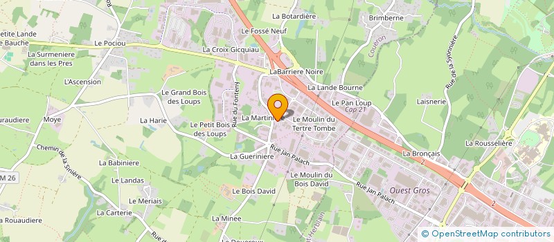 localisation de l'entreprise ACTECO à COUERON