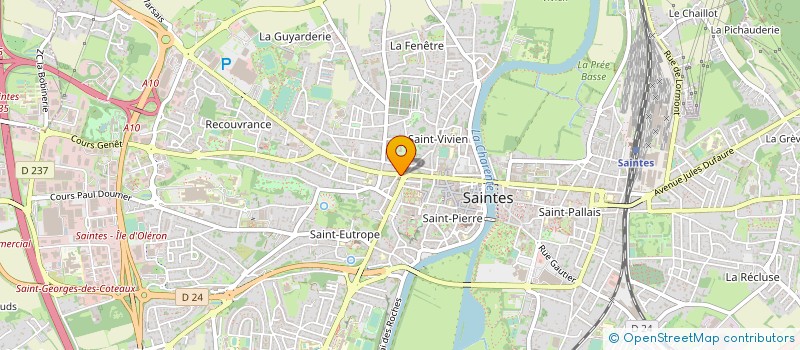 localisation de l'entreprise ACTEJURIS  SAINTES