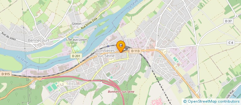 localisation de l'entreprise ACTENSEINE  BONNIERES-SUR-SEINE