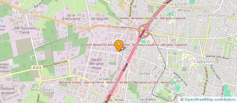 localisation de l'entreprise ACTEON DISTRIBUTION  MERIGNAC