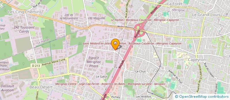 localisation de l'entreprise ACTEON MANUFACTURING à MERIGNAC