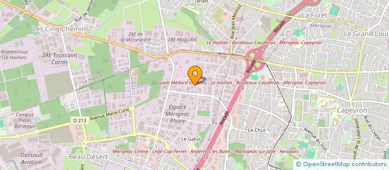 localisation de l'entreprise ACTEQ  MERIGNAC