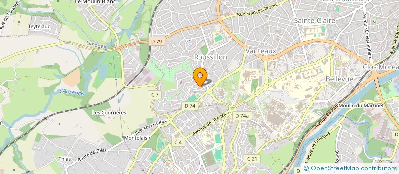 localisation de l'entreprise ACTES ET SOINS INFIRMIERS A DOMICILE à LIMOGES