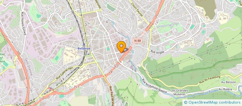 localisation de l'entreprise ACTEURS DU NUMERIQUE, DES ENERGIES ET DES TELECOMMUNICATIONS à SAINT-ETIENNE