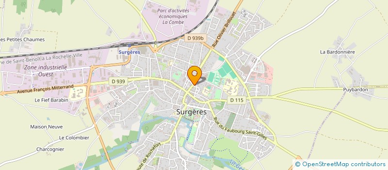 localisation de l'entreprise ACTEURS ECONOM DE SURGERES ET SON CANTON  SURGERES