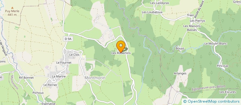 localisation de l'entreprise ACTEURS PUPITRES ET COMPAGNIE  MONTMORIN