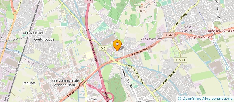 localisation de l'entreprise ACTEVIA à SORGUES