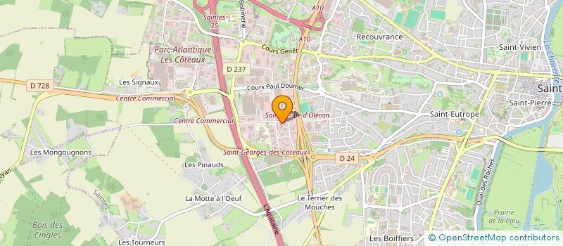 localisation de l'entreprise ACTEX FRANCE  SAINTES