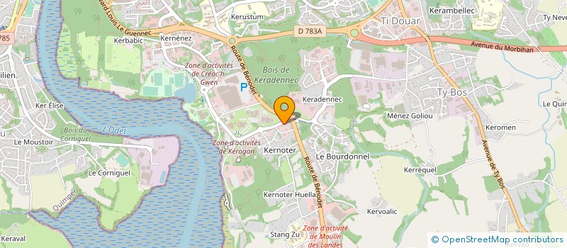 localisation de l'entreprise ACTFOOD BRETAGNE à QUIMPER