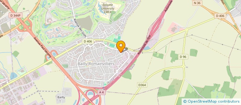 localisation de l'entreprise ACTI  BAILLY-ROMAINVILLIERS