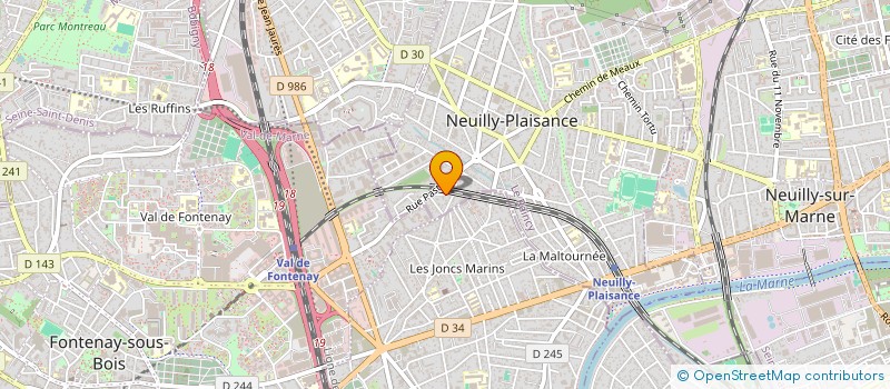 localisation de l'entreprise ACTI-BAT à NEUILLY PLAISANCE