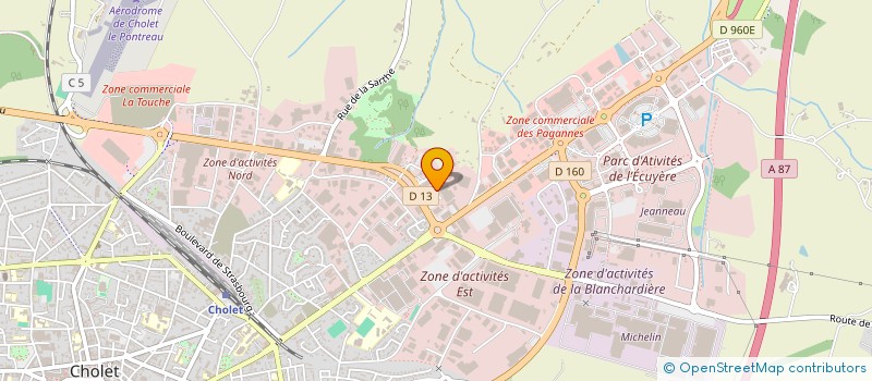 localisation de l'entreprise ACTI CHAUFFAGE CHOLET à CHOLET