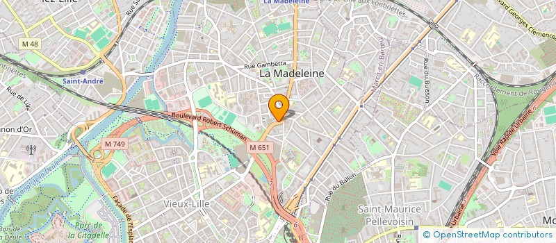 localisation de l'entreprise ACTI + FINANCE à LA MADELEINE