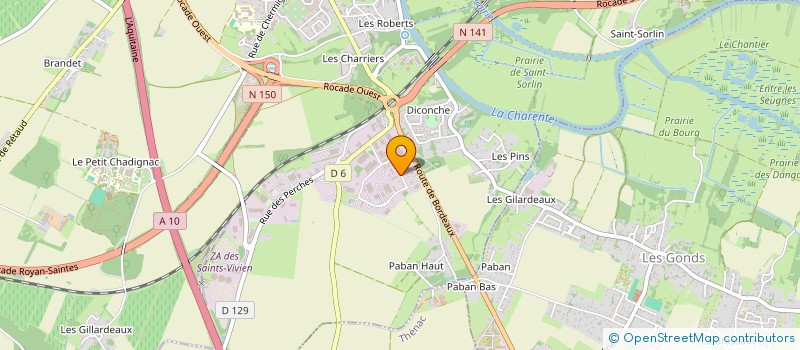 localisation de l'entreprise ACTI FINANCE à SAINTES