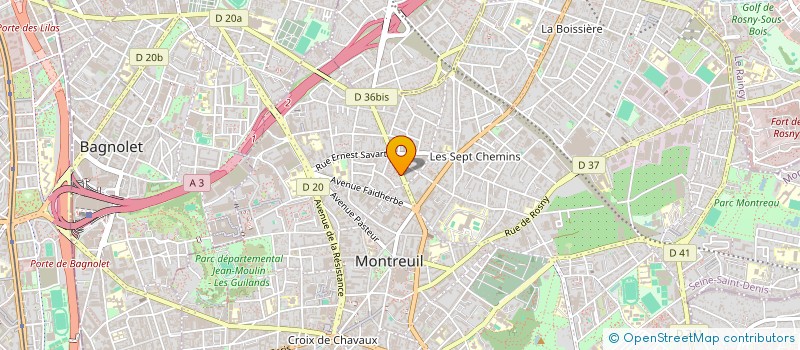 localisation de l'entreprise ACTI-NET à MONTREUIL