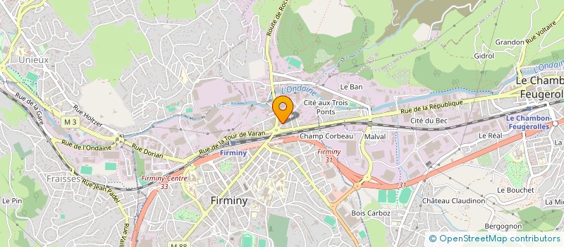 localisation de l'entreprise ACTI-NETTOYAGE à FIRMINY