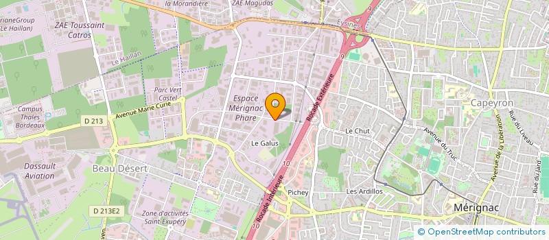 localisation de l'entreprise ACTI OUEST  MERIGNAC