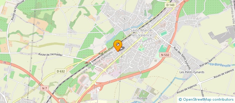 localisation de l'entreprise ACTI PRO MENUISERIES à SAINT-MARCEL-LES-VALENCE