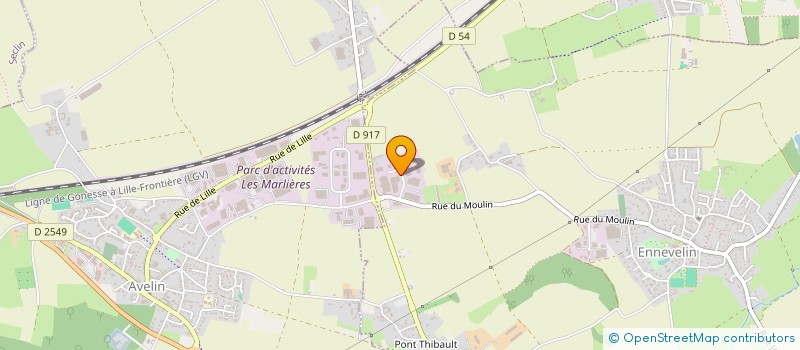 localisation de l'entreprise ACTI-PROP à ENNEVELIN