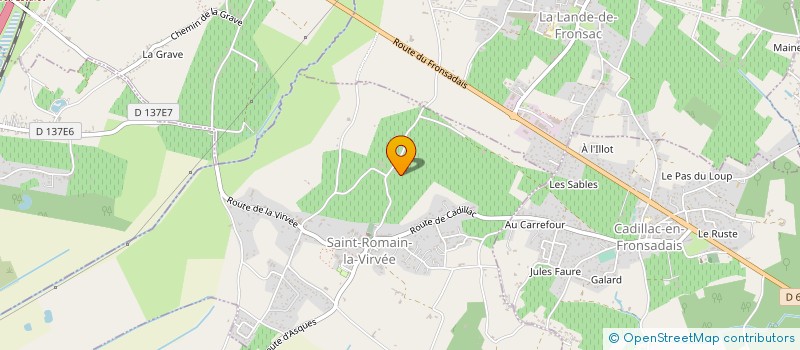 localisation de l'entreprise ACTI'REVET  SAINT-ROMAIN-LA-VIRVEE