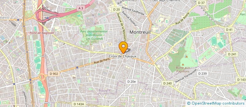 localisation de l'entreprise ACTI SERVICES à MONTREUIL