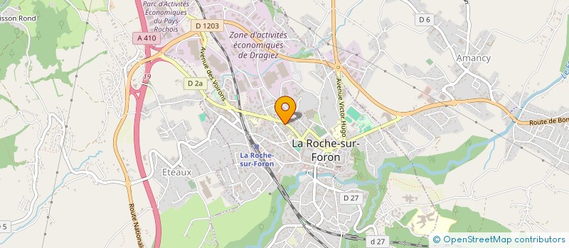 localisation de l'entreprise ACTI'V LAROCHE à LA ROCHE-SUR-FORON