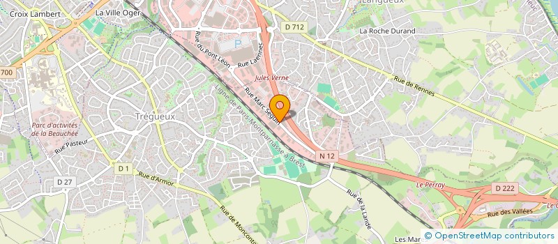 localisation de l'entreprise ACTIBAT  TREGUEUX