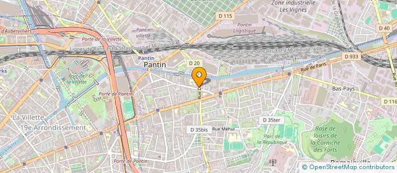 localisation de l'entreprise ACTIBAT  PANTIN