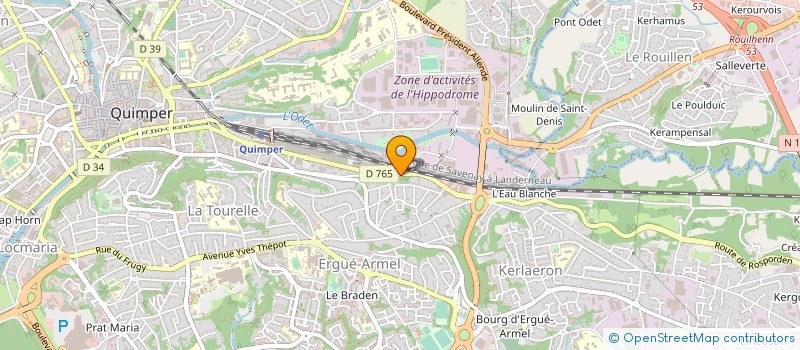 localisation de l'entreprise ACTIBURO à QUIMPER
