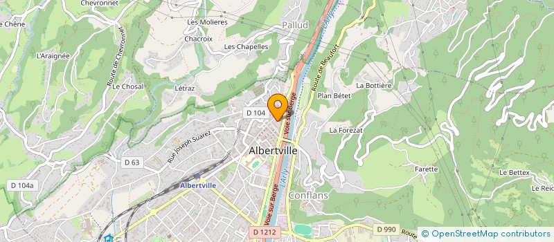 localisation de l'entreprise ACTICHAM à ALBERTVILLE