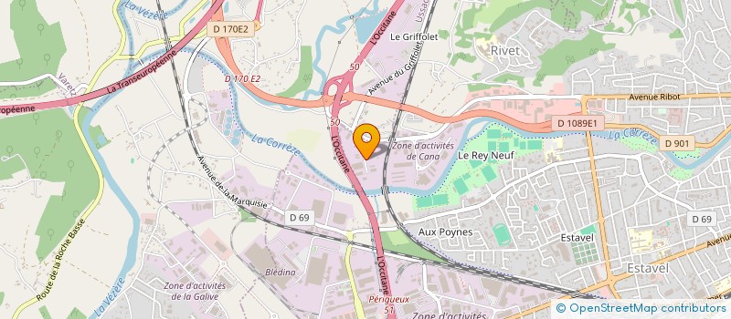 localisation de l'entreprise ACTICREANCE  BRIVE-LA-GAILLARDE