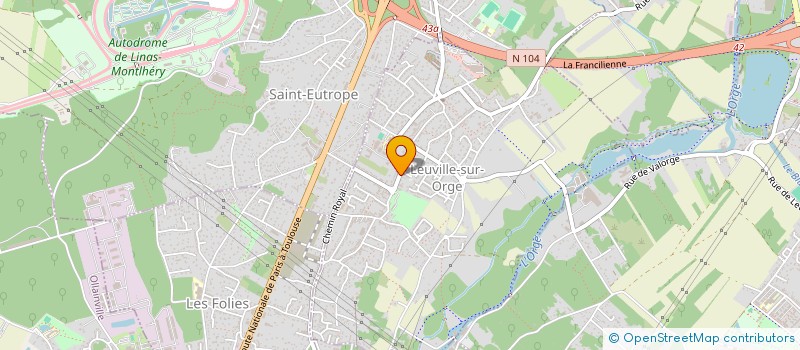 localisation de l'entreprise ACTIDOM SERVICE A DOMICILE à LEUVILLE-SUR-ORGE