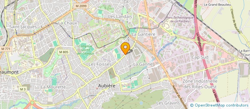 localisation de l'entreprise ACTIDOME  AUBIERE