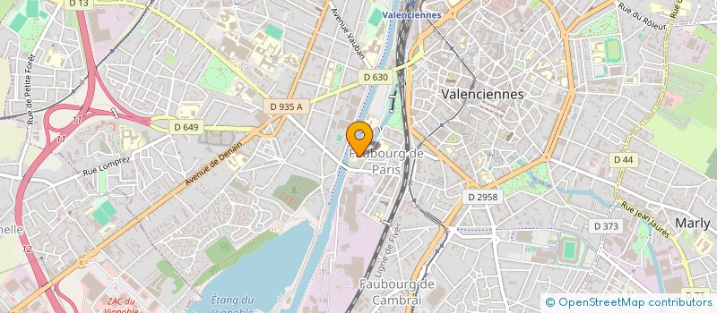 localisation de l'entreprise ACTIF à VALENCIENNES