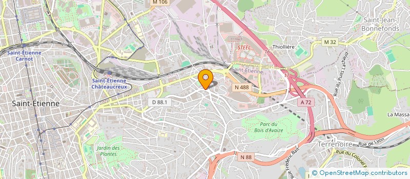 localisation de l'entreprise ACTIF  SAINT-ETIENNE