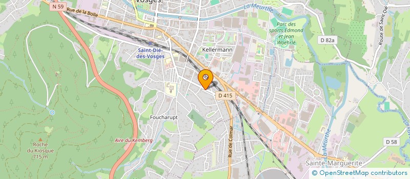 localisation de l'entreprise ACTIF à SAINT-DIE-DES-VOSGES