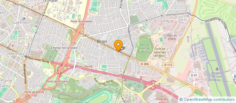 localisation de l'entreprise ACTIF à BRON
