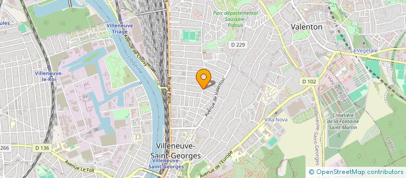 localisation de l'entreprise ACTIF BATIMENT à VILLENEUVE-SAINT-GEORGES