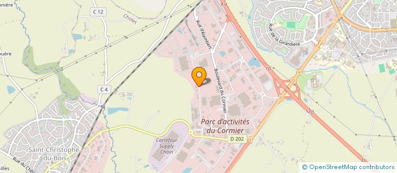 localisation de l'entreprise ACTIF CLOISONS SECHES à CHOLET