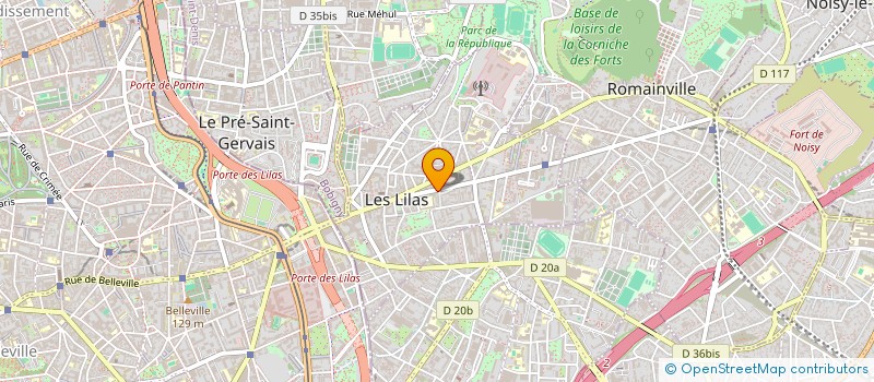 localisation de l'entreprise ACTIF DEMENAGEMENT à LES LILAS