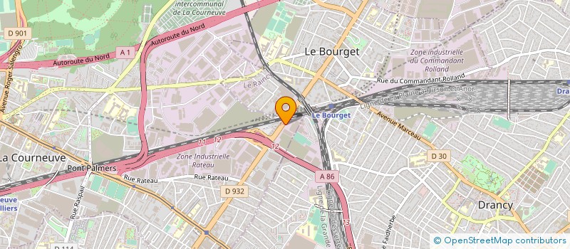 localisation de l'entreprise ACTIF'GESTION à LA COURNEUVE