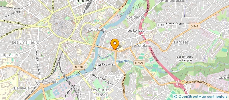 localisation de l'entreprise ACTIF GROUPE ART ET COIFFURE à LIMOGES